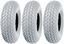 2.80/2.50-4 Gris Mobilité Scooter Pneus Bloc Pneumatique Non Marquage (Set 3)