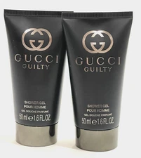 2 x Gucci Guilty Pour Homme Shower Gel 1.6 fl oz / 50 ml New