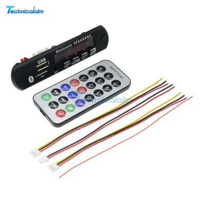 Car Bluetooth MP3 WMA Decoder Board With Remote Control AUX TF slot USB FM Radio