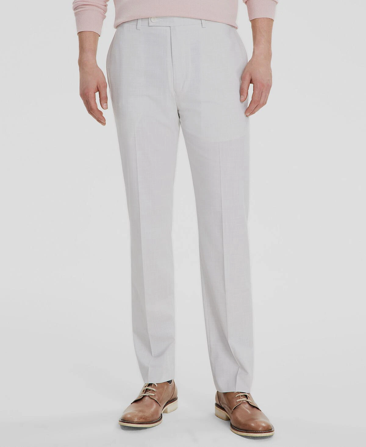 Calvin Klein Mens Solid X Slim-Fit Dress Pants , OFF White, 34W X 34L..