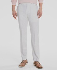 Calvin Klein Mens Solid X Slim-Fit Dress Pants , OFF White, 36W X 34L..