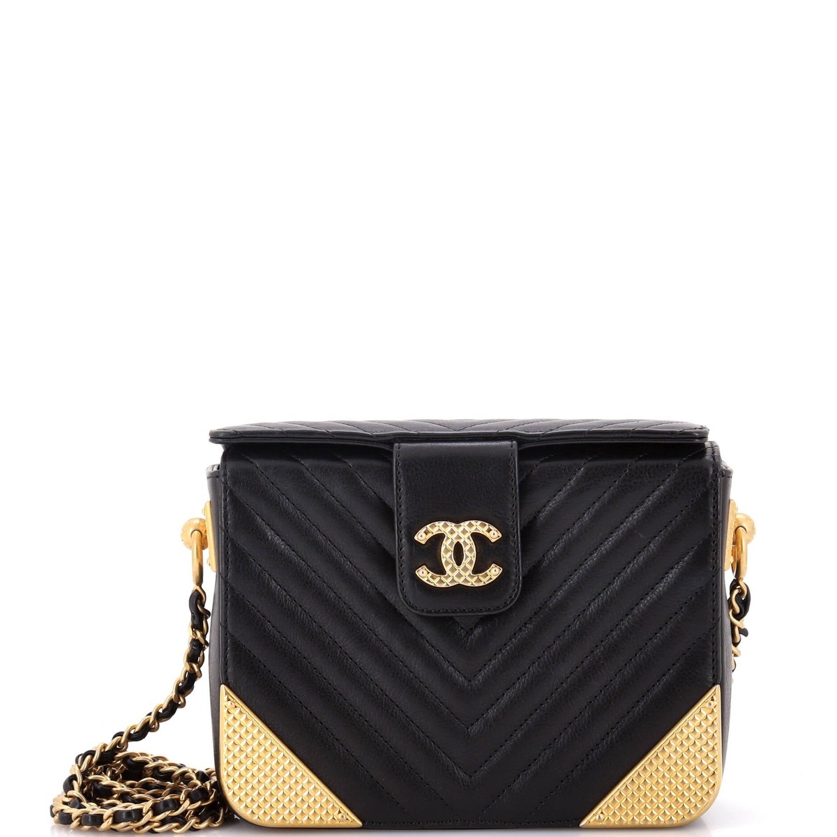 Chanel Rock the Corner Minaudiere Chevron Calfskin | eBay Chanel Rock the Corner Minaudiere Chevron Calfskin | eBay