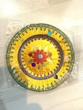 Pakistani Indian  Decorative Shaba Thaal Plate Mehndi Wedding Green Red Gold X3