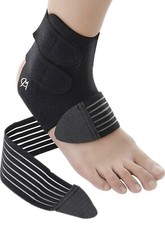 Adjustable Ankle Support Brace Wrap , One Size Black For Sports, Running, Etc.