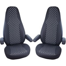 Wohnmobil Schonbezüge ISRI SITZE in Schwarz/Weiß (WMI708)
