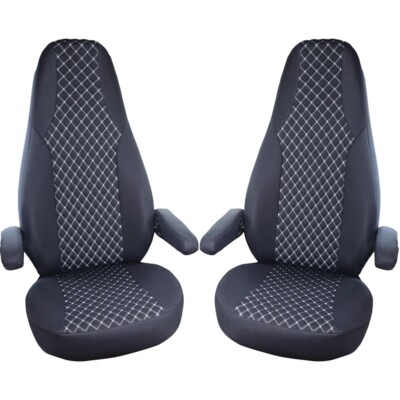 Wohnmobil Schonbezüge ISRI SITZE in Schwarz/Weiß (WMI708)