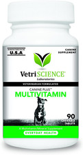 VetriScience Laboratories Canine Plus MultiVitamin for Dogs, 90 Chewable Table