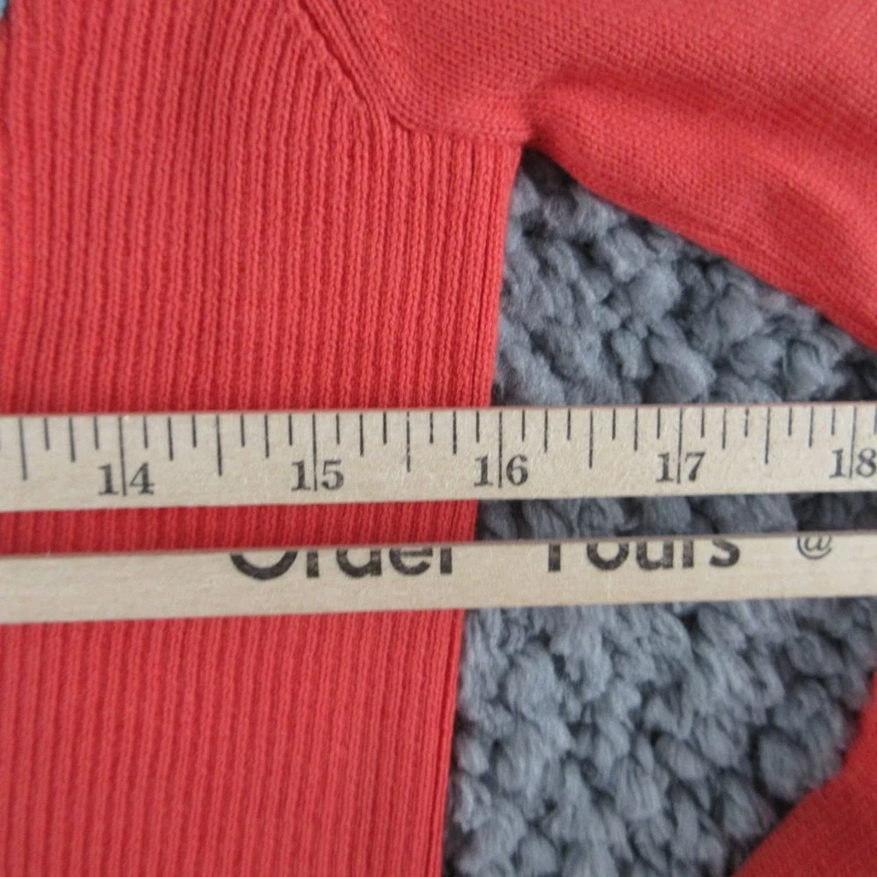 Suéter Annika Cutter Buck Mujer Mediano Rosa Naranja Mezcla Manga Larga Pullover Foto 4 de 4