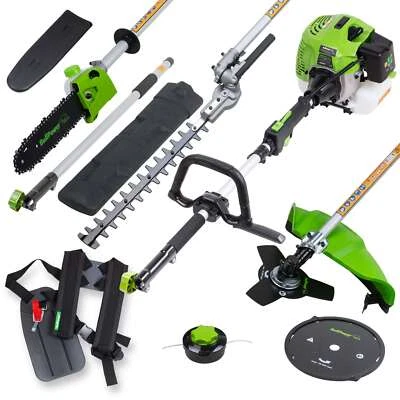 BULLPOWER Multitool 5in1 Benzin Kombi Heckenschere Motorsense Freischneider Hochentaster