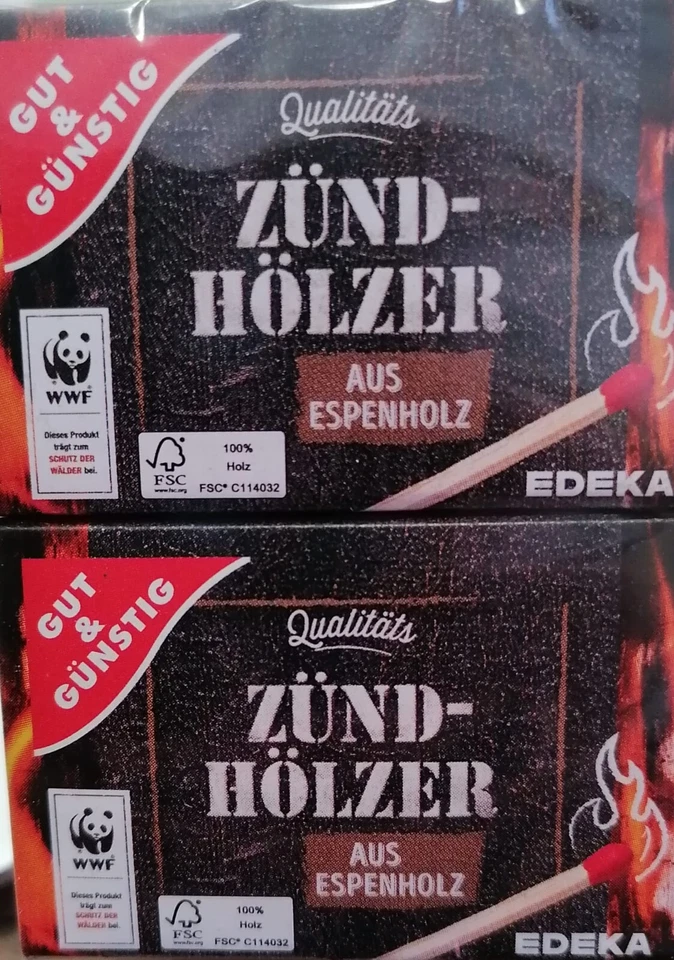 GUT & GÜNSTIG Streichhölzer braun 10 x 38 St.