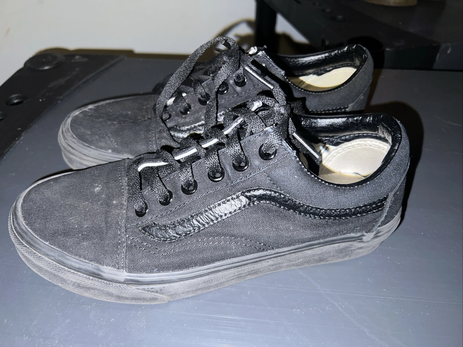 Scarpe da skate Vans M 6 0 W 7 5 nere top basse 500714 scarpe da ginnastica piatte stringate (senza scatola)