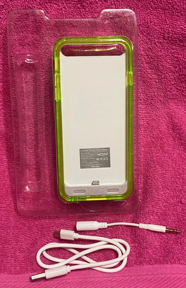 Новый подлинный MOTA аккумулятор чехол для Apple iPhone 6 6с Slim-Fit 2400 мАч зеленый - Изображение 4 из 4