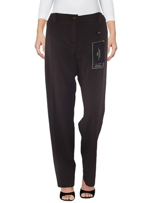 Max Mara Weekend Hose Damen Größe 48 W34 2Xl Brown Gerade Garcon Passen