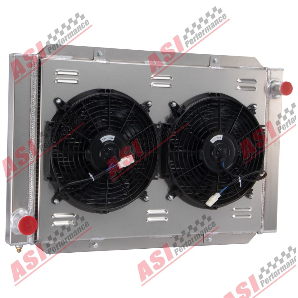 3ROW Aluminum Airboat Radiator+Shroud Fan Overall Size 31'' x 21 ...