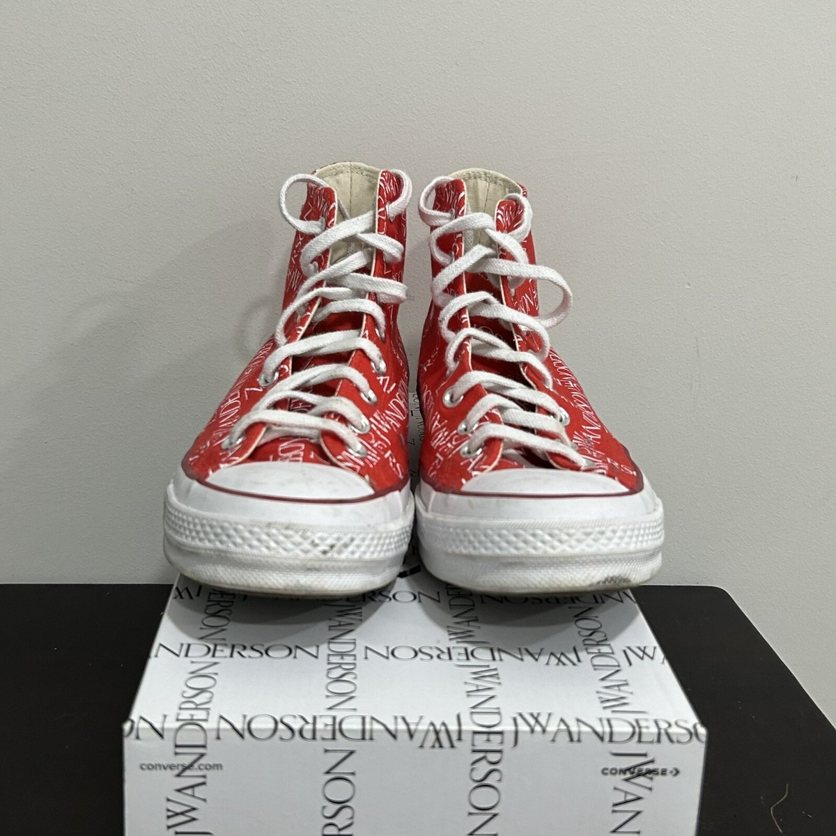 Converse X JW Anderson | ct70 Grid Print Chuck 70 Hi Red Flame 