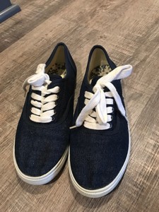 blue denim tennis shoes