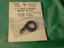North American Scale Models #154g Grain of Rice Bulbs, 1.5v (4), green see below