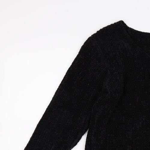 SLY Womens Black Acrylic Blend Jumper Dress One Size Asymmetric - Picture 3 of 12