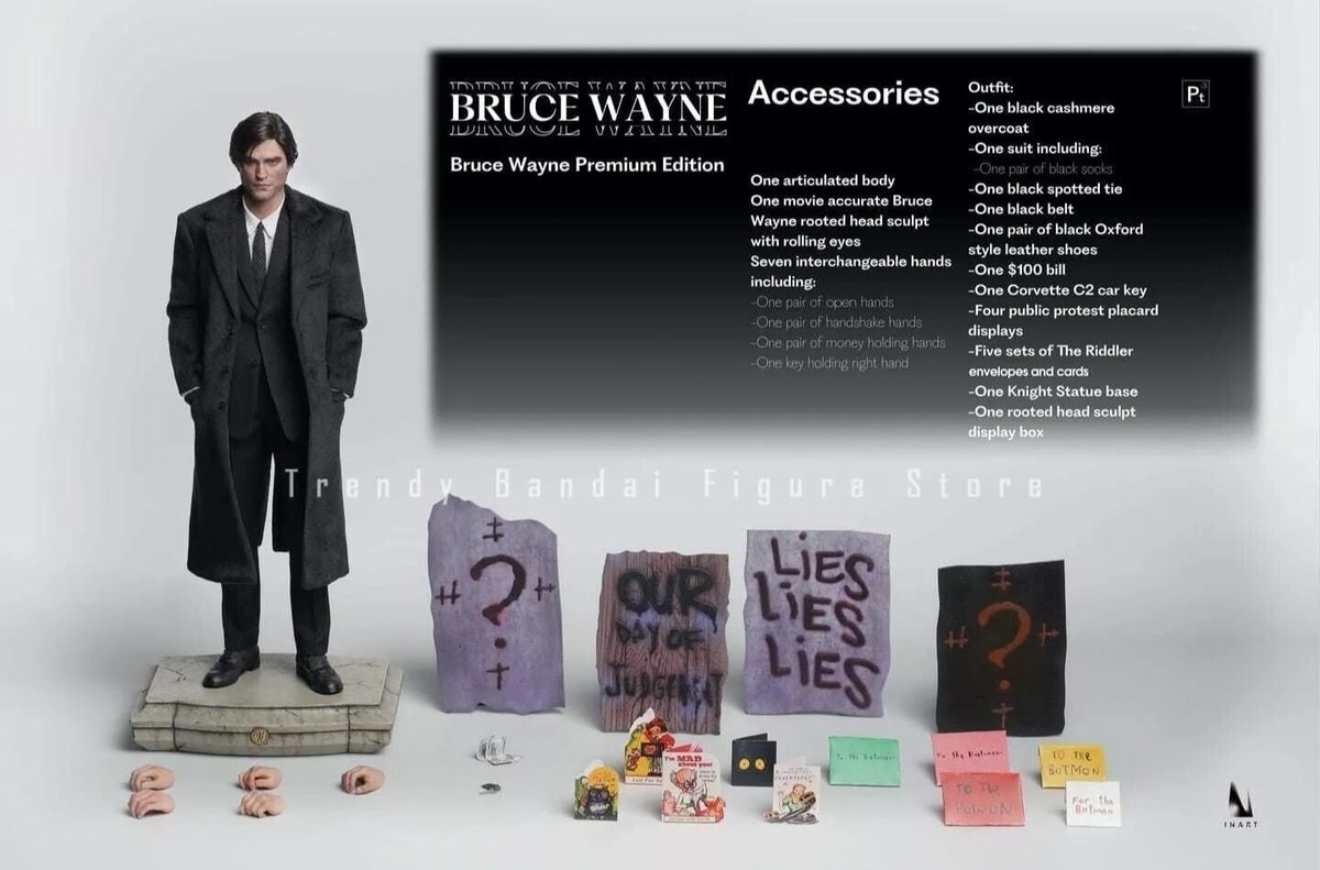 InArt The Batman Bruce Wayne Rooted Hair 1/6 Action Figure InArt The Batman Bruce Wayne Rooted Hair 1/6 Action Figure