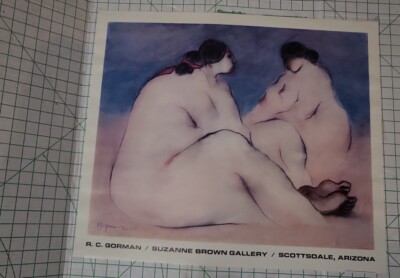 Vtg R.C. Gorman 1979 RED RIBBON Navajo Woman-Native American  Print 21x26