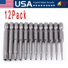 Security Torx Bit Set + Hex Key Allen Bit Set - For Power Drill & Impact Driver