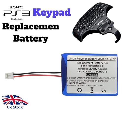 900mAh 3,7V Ersatz Akku für Sony PS3 Wireless Keypad, Playstation 3 - Bild 4 von 6