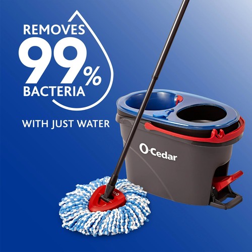O-Cedar RinseClean Clean Water Spin Mop and Bucket System,Clean with Clean Water - Picture 4 of 14