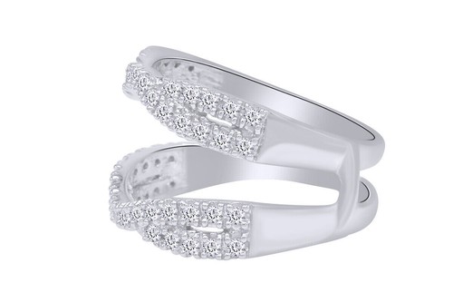 1 1/7ct Natural Round Diamond Twist Split Shank Solitaire Enhancer Ring 14K Gold - Picture 3 of 9