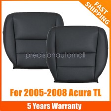 Driver Passenger Bottom Perf Leather Seat Cover Black For 2005-2008 Acura Tl