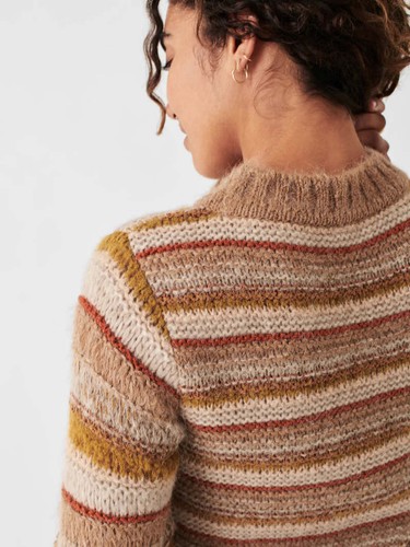 Faherty Mischgarn Pullover $ 248 Damengröße S M L XL Alpaka NEU Herbst Winter - Bild 5 von 6