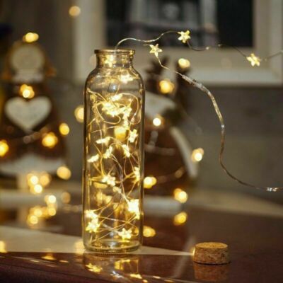 GUOCHENG Kupfer-Lichterkette Mit Katzen-Accessoires – 20 LEDs, Batteriebetrieben, Für Deko & DIY