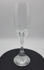 Baccarat Massena Crystal Champagne Flute Glasses 8 1/2"  Signed VTG