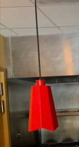 Red Retro Hatco Hanging Heating Lamp Light DL - 1400 - CU USA DL.23282