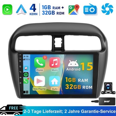 DAB+ Autoradio Android 15 Für Mitsubishi Mirage Space Star GPS Navi KAM Carplay