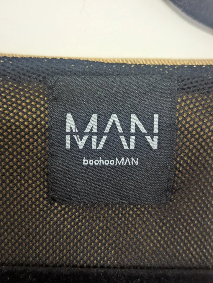 Chaleco de Carga Utilitario Boohoo Hombres Talla Mediana Amarillo Gorpcore Grunge Punk Foto 4 de 4