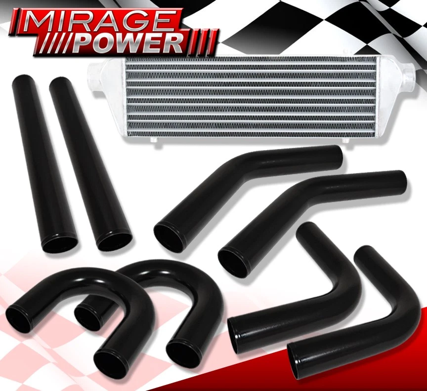 27.5"X2.7"X7" Fmic Front Mount Intercooler + 2.5" T6061 Aluminum Pipe Piping Kit - Изображение 2 из 4