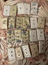 Lot of 20 RJ 11 telephone wall plates, 7 with F connectors. Sealed packages