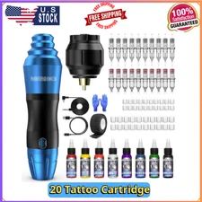 Wormhole Wireless Tattoo Kit with 20 Needles, Battery, Power Supply WTK127