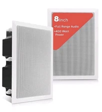 Pyle 8'' 400w Deep Bass 2Way InWall Enclosed Speaker System PDIW87