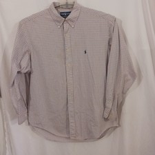 Ralph Lauren Yarmouth 100 Cotton Pinpoint Oxford Mens Long Sleeve Size 17