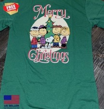 Charlie Brown and the peanuts merry Christmas t shirt mens All Size