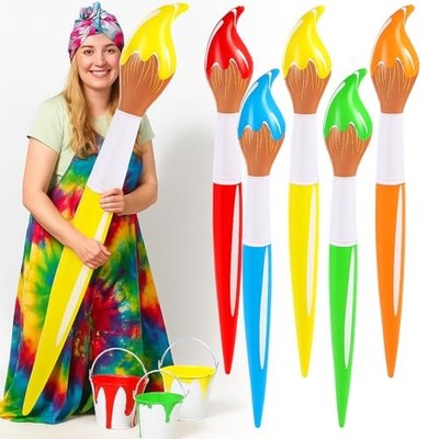 5 Pcs Giant Inflatable Paint Brush Balloons, 43.3 Inch Large Blow up Art 
