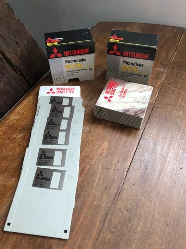 lot de 16 disquettes Mitsubishi microdisks MF2-HD - floppy disk double sided HD