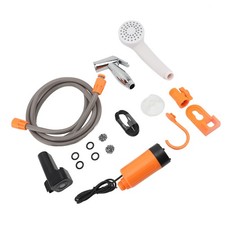 ›Portable Shower Head 2200mAh Battery Outdoor Power Shower Pump For Car Washing