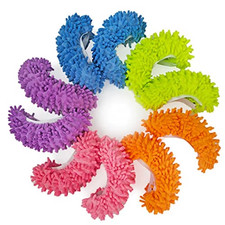 Microfiber Mop Slippers Reusable, Dust Mop Washable for Floor Cleaning, Feet Dus