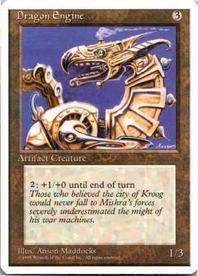Dragon Engine - R - Regular MTG: Fourth Edition 1995 [LP]