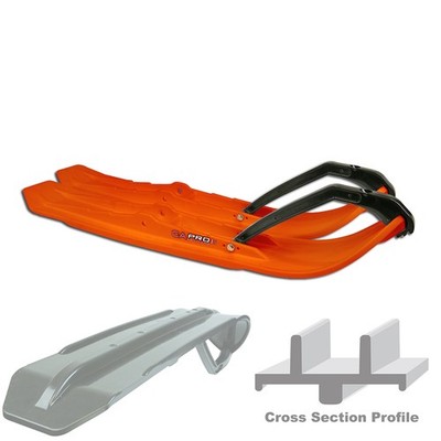 C&A PRO MTX Snowmobile Skis ORANGE Yamaha Vector ER (2006)