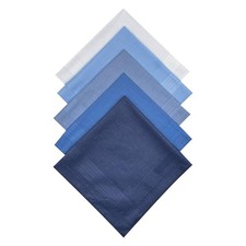 5 PCS Mens Solid Color Pocket Squares Large Soft Suit Handkerchiefs Hankies