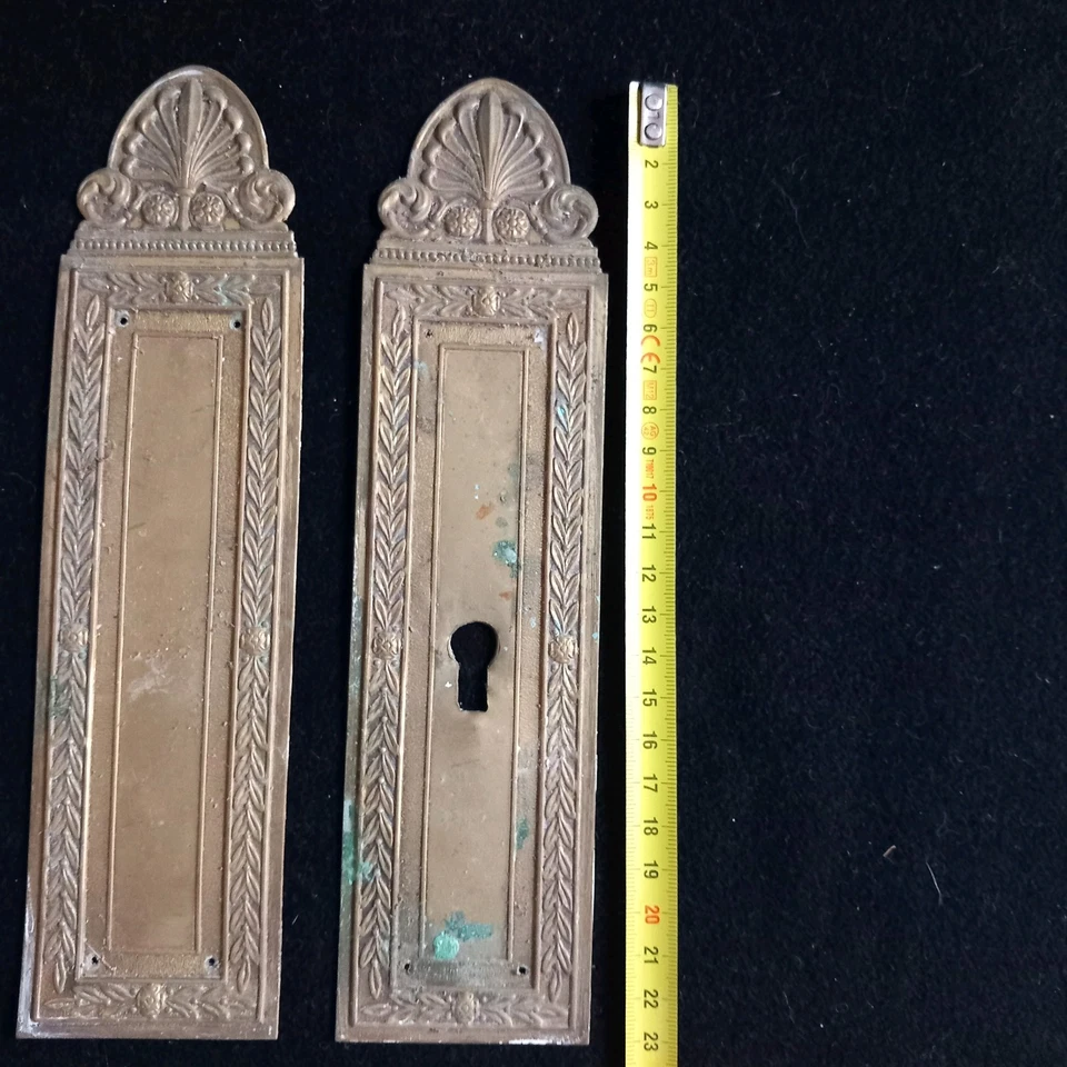 lot de 2 plaques de proprete en laiton pour porte - Photo 4/4
