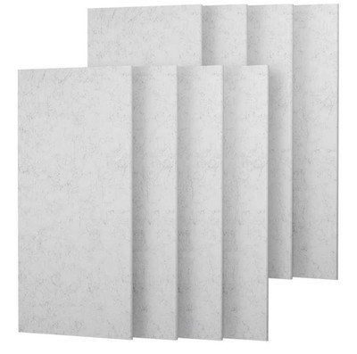 8PC Acoustic Wall Panels 47.2 x 23.6 x 0.35'' Full Self-Adhesive Soundproof Grey